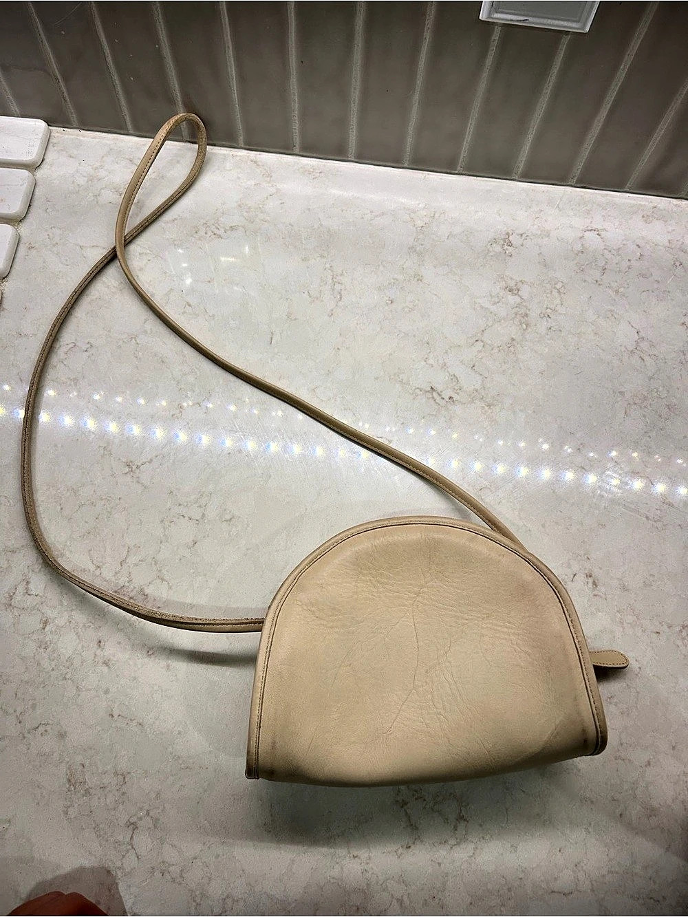 COACH Beige Leather Crossbody Bag